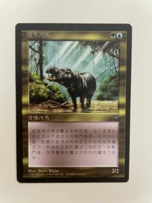 MTG CHINESE VISIONS PYGMY HIPPO NM MAGIC THE GATHERING CREATURE RARE CARD - Image 1 of 4