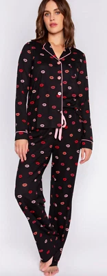 Новый PJ Salvage Be Mine Kisses с длинным рукавом на пуговицах размер XL - Изображение 1 из 4