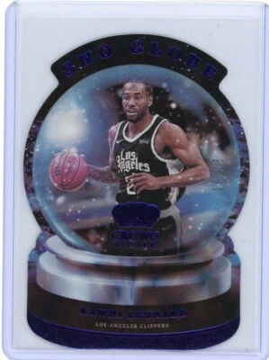 2021-22 Panini Crown Royale Basketball Sno Globe Purple #9 Kawhi Leonard #16/25 - Image 1 of 2