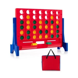 Giant Connect 4 Jumbo Game Play Set Family Outdoor w/Carrying Bag & Storage Tray - Picture 1 of 10
