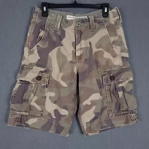 American Eagle Cargo Shorts Mens 28 (Fits 28x10) Military Woodland Camo Classic - Picture 1 of 11