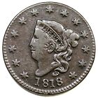 1818 N-2 R-4 Matron or Coronet Head Large Cent Coin 1c