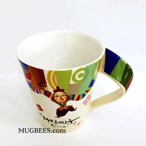 Starbucks Korea Heritage Collection Twirl Griff Keramik Kaffee Tee Tasse Becher 12oz - Bild 1 von 5