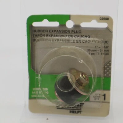 Rubber Expansion Plug 1 In. - Size Range Dorman 02600 GM 2001-91, GM 1988-75 - Image 1 of 2