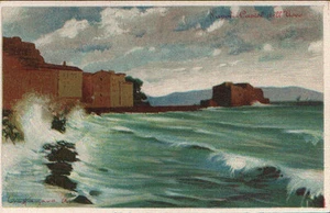 OLD POSTCARD ILLUSTRATORS NAPOLI CASTEL DELL OVO CARTA POSTALE POSTAL CC1235 - Picture 1 of 1