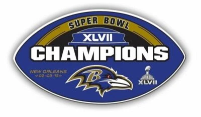 Baltimore Ravens Superbowl Imán 15" x 8" Foto 1 de 4