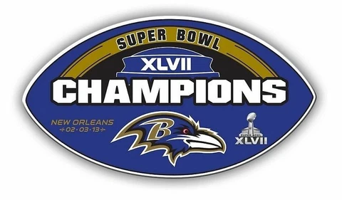 Baltimore Ravens Superbowl Magnet 15" x 8" Cover