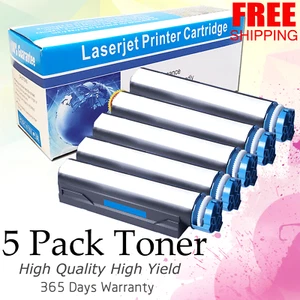 5 PK Black Toner for Oki B431 B431dn B4131d MB461 MFP MB471 MFP 44574901 - Picture 1 of 4