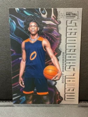 Scoot Henderson 2022 Skybox Metal Universe Champions Metal Shredders #122 RC - Image 1 of 2