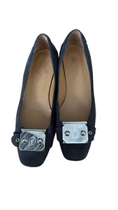 Hermes vintage suede flats silver detail size 37 1/2 EU, 6,5 US, 4 UK - Picture 1 of 6