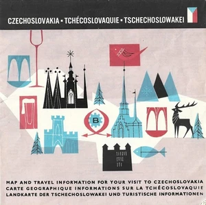 CZECHOSLOVAKIA – 1967 – MAP & TRAVEL BROCHURE - ENGLISH/GERMAN/FRENCH - Picture 1 of 4