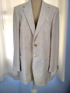Vintage Woff by Farah Creme Größe 42 L Polyester Herren 2 Knopf Blazer - Bild 1 von 13