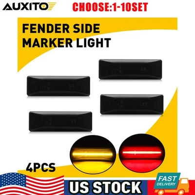 Se adapta a Dodge Ram 1994-02 lente ahumada LED DOBLE GUARDABARROS LUZ MARCADORA LATERAL 4-20X Foto 1 de 4