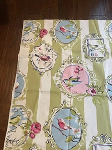  Watch The Birdie grün gestreifter Stoff 57 x 47 Zoll - Bild 1 von 12