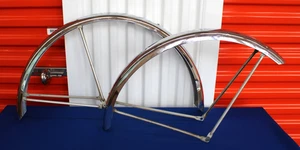 Guardabarros delantero trasero Schwinn años 60 26' cromado se adapta a llanta S-7 rueda Corvette y OTROS - Imagen 1 de 11