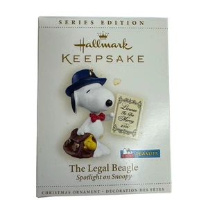 Spotlight On Snoopy The Legal Beagle Hallmark Keepsake Series Edition Ornament - Picture 1 of 5