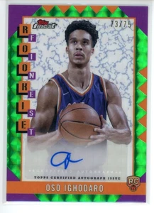 2024-25 Topps Finest Oso Ighodaro Rookie Auto Green Geometric Refractor /75 RC - Bild 1 von 2