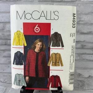 McCalls Sewing Pattern M4933 Jacket Coat Blazer Misses Size 18W-24W New Uncut - Picture 1 of 2