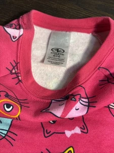 GIRLS FLEECE SWEATSHIRT KITTENS Athletic Works M(7-8) Brushed Interior NEW - Picture 1 of 1