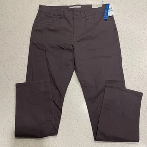 NEW Perry Ellis Portfolio Travel Luxe Chino Pants Mens Modern Fit 34x32 Gray - Picture 1 of 5
