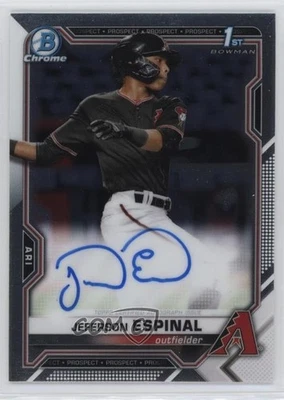 2021 Bowman Chrome Prospects Auto Jeferson Espinal #CPA-JE Auto - Image 1 of 2