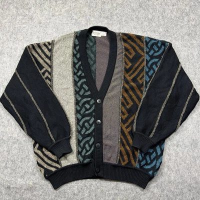Vintage St. Croix Knits Cardigan Men’s Medium 90s Wool Blend Coogi Style USA M - Image 1 of 4