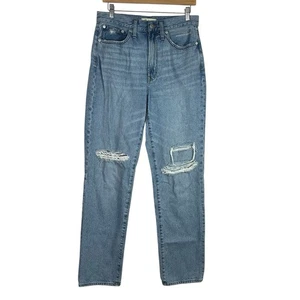 Madewell The Perfect Vintage Straight Jeans Damen Gr. 28T Blau Denim Ripped - Bild 1 von 13