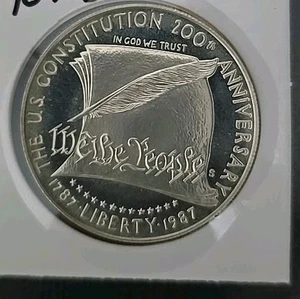1987-S Proof Constitution Commemorative Silver Dollar Uncirculated Coin - Picture 1 of 2