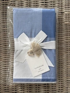Serena & Lily Gingham Percale King Pillow Sham French Blue NEW w TAGS - Picture 1 of 2