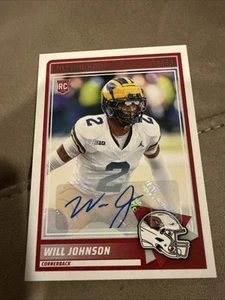 Will Johnson 2025 Panini Score AUTO RC #11 Cardinals Michigan Wolverines - Imagen 1 de 1