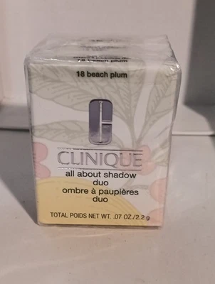 Clinique All About Eye Shadow Duo - Beach Plum #18 Nib Free Shipping  - Image 1 of 2
