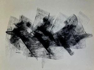 Bernard BYGODT gouache et encre sur carton signée art abstrait abstraction art - Picture 1 of 1
