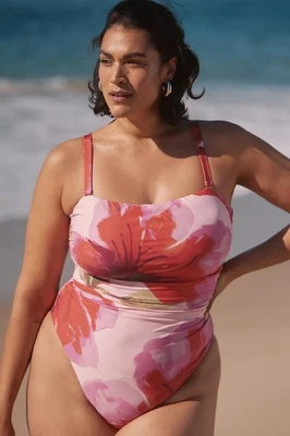 Anthropologie Celandine Celandine Floral One-Piece Swimsuit size 2X NWOT - Image 1 of 4