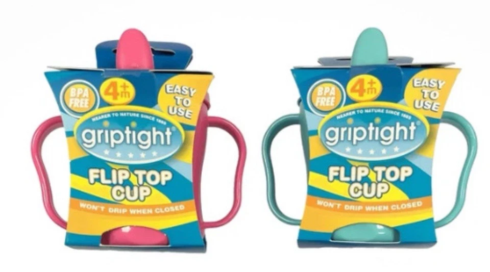 2 x Griptight Flip Top Cup (Farben können variieren) kostenloser & schneller Versand - Bild 1 von 1