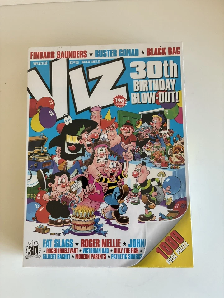Viz 1000 Piece Puzzle Jigsaw 30th Birthday Blow Out Paul Lamond Viz Characters  - Image 1 of 4