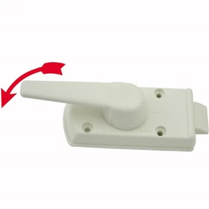 Türschloss Schloss Innenschloss Türriegel Wohnwagen Wohnmobil Caravan weiß  re. - Bild 1 von 2