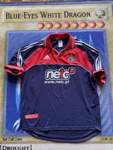Vintage Adidas Benfica 2000 2001 Away Football Fußball Trikot Shirt Herren Large " - Bild 1 von 9