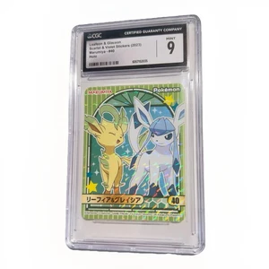 CGC 9 Leafeon Glaceon 2023 MARUMIYA POKEMON STICKERS #40 japanese - Picture 1 of 4