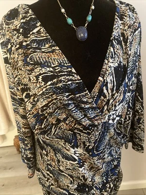 Vestido Evan-Picono Floral Envolvente Talla 16 Negro Mangas Largas Foto 1 de 4