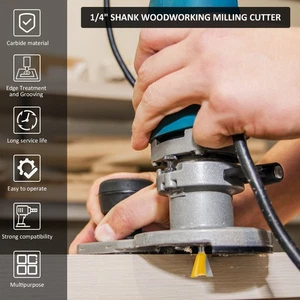 6Pcs Dovetail Router Bit Set Carbide 1/4inch Shank Woodworking Milling TaTyY - Picture 1 of 11