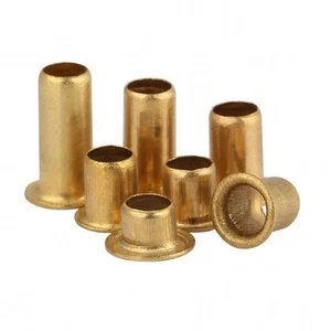 M3.5 M4 M5 M6 Copper Brass Vias Rivet Nuts Through Hole Rivets Hollow Grommets - Picture 1 of 4