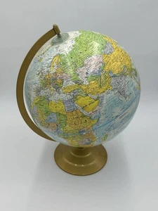 Vintage Globemaster Legend 12 Inch Diameter Globe Raised Relief Topography - Picture 1 of 7