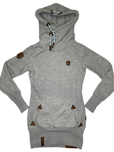 Naketano Hoodie Pullover Gray Long Sleeve Cotton Women Size: S Brave new world - Picture 1 of 14