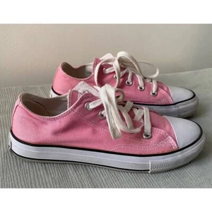 Airwalk Pink & White Sneakers Chuck Taylor Style Grunge Skater Retro Shoes 7 - Picture 1 of 10