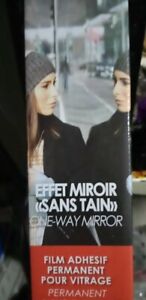 Film Miroir sans tain pour Voir Sans Etre Vu largeur 90 cm X 2,5 mètres 