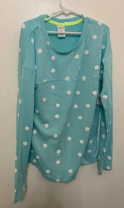 Arizona Girls' Light Green Polkadotted Kid's Blouse Size Medium 10/12 (Reg), New - Picture 1 of 7