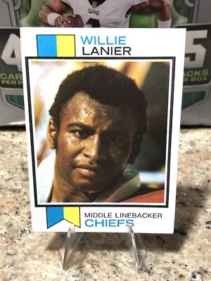1973 Topps Football #410 Willie Lanier Kansas City Chiefs HOF - Image 1 of 4