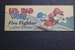 1950 C-3 DISNEYS LIL BAD WOLF FIRE FIGHTER/WHEATIES CEREAL COMIC STRIP BOOK VG - Picture 1 of 2