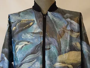 Giacca PRIDE Balena Delfino Focena Stampa Animale Tyvek S XL XXL Frangivento - Foto 1 di 4