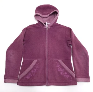 Patagonia Jacket Synchilla Hoodie Women's Large Burgundy Full Zip Fleece READ - Picture 1 of 11